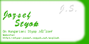 jozsef styop business card